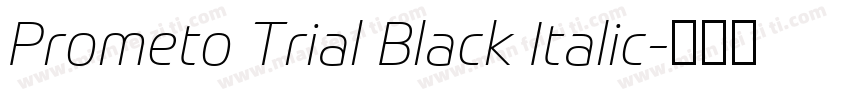 Prometo Trial Black Italic字体转换